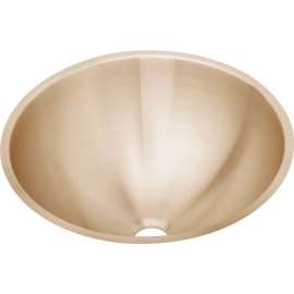 Asana CuVerro ELUH16LV-CU Antimicrobial Copper Single Bowl Undermount Sink in Lustrous Highlighted Satin