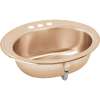 Antimicrobial Copper Single Bowl Top Mount Sink with CS3 Faucet Holes in Lustrous Highlighted Satin