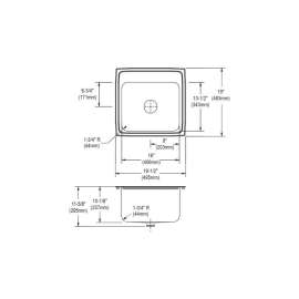 Stainless Steel Single Bowl Top Mount Sink Kit with OS4 Faucet Holes and Perfect Drain in Lustrous Highlighted Satin