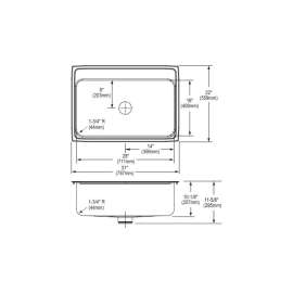 Gourmet Lustertone DLR312210PDMR2 Stainless Steel Single Bowl Top Mount Sink Kit with MR2 Faucet Holes and Perfect Drain in Lustrous Highlighted Satin