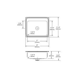 Gourmet Lustertone LR2521PDMR2 Stainless Steel Single Bowl Top Mount Sink Kit with MR2 Faucet Holes and Perfect Drain in Lustrous Highlighted Satin