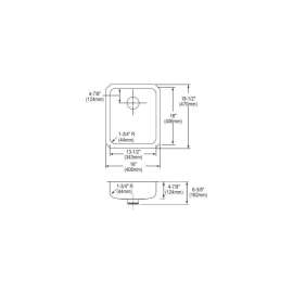 Gourmet Lustertone ELUHAD131650PD Stainless Steel Single Bowl Undermount Sink Kit with Perfect Drain in Lustrous Highlighted Satin