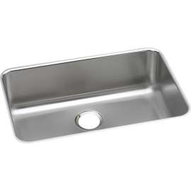 Gourmet Lustertone ELUH2416 Stainless Steel Single Bowl Undermount Sink in Lustrous Highlighted Satin
