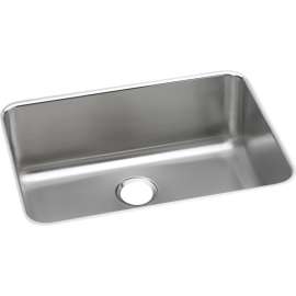 Gourmet Lustertone ELUH241610 Stainless Steel Single Bowl Undermount Sink in Lustrous Highlighted Satin