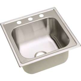 Premium DPC1202010OS4 Stainless Steel Single Bowl Top Mount Sink with 4 Faucet Holes in Premium Highlighted Satin