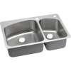 Stainless Steel Double Bowl Dual-Mount Sink with 3 Faucet Holes in Premium Highlighted Satin
