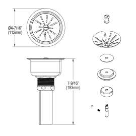 Basket Strainer Satin Finish, 1000002643