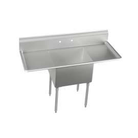 Dependabilt Stainless Steel 58" X 27-13/16" X 43-3/4" 16 Gauge One Compartment Sink W/ 18" Left And Right Drainboards And Stainless Steel Legs, 14-1C22X22-2-18X
