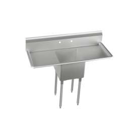 Dependabilt Stainless Steel 69" X 25-13/16" X 43-3/4" 16 Gauge Three Compartment Sink With Stainless Steel Legs, 14-3C20X20-0X