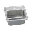 Lustertone Classic Stainless Steel 15" X 15" X 6-1/8" 1-Hole Single Bowl Drop-In Bar Sink With Quick-Clip, BLRQ15601