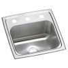 Celebrity Stainless Steel 15" X 15" X 6-1/8" 3-Hole Single Bowl Drop-In Bar Sink W/Center Drain, BPSR153