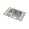 Celebrity Stainless Steel 25" X 17" X 6-1/2" 2-Hole Single Bowl Drop-In Classroom Ada Sink, CDKAD2517652