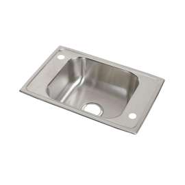 Celebrity Stainless Steel 25" X 17" X 6-1/2" 4-Hole Single Bowl Drop-In Classroom Ada Sink, CDKAD2517654