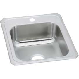 Celebrity Stainless Steel 17" X 21-1/4" X 6-7/8" 1-Hole Single Bowl Drop-In Sink, CR17211
