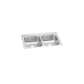Celebrity Stainless Steel 33" X 22" X 7" 2-Hole Equal Double Bowl Drop-In Sink, CR33222