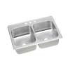 Celebrity Stainless Steel 43" X 22" X 6-7/8" 3-Hole Equal Double Bowl Drop-In Sink, CR43223