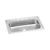 Celebrity Stainless Steel 33" X 22" X 7" 3-Hole Single Bowl Drop-In Sink, CRS33223
