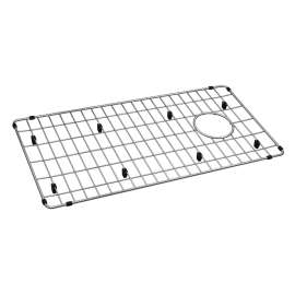Crosstown Stainless Steel 28-1/4" X 14-1/4" X 1-1/4" Bottom Grid With Center Right Drain, CTXBG2814C