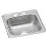Dayton Stainless Steel 17" X 19" X 6-1/8" 2-Hole Single Bowl Drop-In Bar Sink, D117192