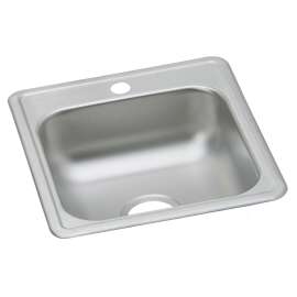 Dayton Stainless Steel 17" X 21-1/4" X 6-1/2" 1-Hole Single Bowl Drop-In Bar Sink, D117211
