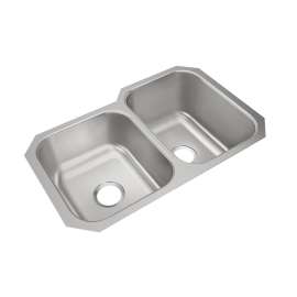 Dayton Stainless Steel 31-3/4" X 20-1/2" X 10" 40/60 Double Bowl Undermount Sink, DCFU312010L