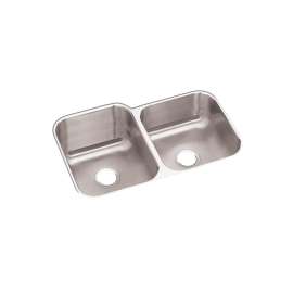 Dayton Stainless Steel 31-3/4" X 20-1/2" X 10" 60/40 Double Bowl Undermount Sink, DCFU312010R