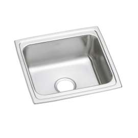 Lustertone Classic Stainless Steel 19" X 18" X 10-1/8" Single Bowl Drop-In Bar Sink With Perfect Drain(R), DLFR191810PD