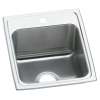 Lustertone Classic Stainless Steel 17" X 20" X 10-1/8" 1-Hole Single Bowl Drop-In Sink, DLR1720101