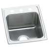 Lustertone Classic Stainless Steel 17" X 20" X 10-1/8" 3-Hole Single Bowl Drop-In Sink, DLR1720103