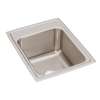 Lustertone Classic Stainless Steel 17" X 22" X 10-1/8", 0-Hole Single Bowl Drop-In Sink, DLR1722100