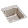 Lustertone Classic Stainless Steel 17" X 22" X 10-1/8" 1-Hole Single Bowl Drop-In Sink, DLR1722101