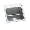 Lustertone Classic Stainless Steel 17" X 22" X 10-1/8" 3-Hole Single Bowl Drop-In Sink With Perfect Drain(R), DLR172210PD3