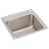 Lustertone Classic Stainless Steel 19-1/2" X 19" X 10-1/8", 0-Hole Single Bowl Drop-In Laundry Sink, DLR1919100