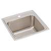 Lustertone Classic Stainless Steel 19-1/2" X 19" X 10-1/8" 1-Hole Single Bowl Drop-In Laundry Sink, DLR1919101
