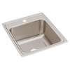 Lustertone Classic Stainless Steel 19-1/2" X 22" X 10-1/8" 1-Hole Single Bowl Drop-In Sink, DLR2022101