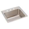 Lustertone Classic Stainless Steel 22" X 19-1/2" X 10-1/8" 3-Hole Single Bowl Drop-In Sink, DLR2219103