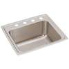 Lustertone Classic Stainless Steel 22" X 19-1/2" X 10-1/8" 4-Hole Single Bowl Drop-In Sink, DLR2219104