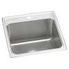 Lustertone Classic Stainless Steel 22" X 22" X 12-1/8" 1-Hole Single Bowl Drop-In Sink, DLR2222121