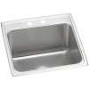 Lustertone Classic Stainless Steel 22" X 22" X 12-1/8" 2-Hole Single Bowl Drop-In Sink, DLR2222122