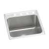 Lustertone Classic Stainless Steel 22" X 22" X 12-1/8" 4-Hole Single Bowl Drop-In Sink, DLR2222124
