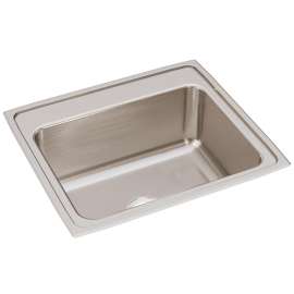 Lustertone Classic Stainless Steel 25" X 22" X 10-3/8", 0-Hole Single Bowl Drop-In Sink, DLR2522100