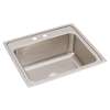 Lustertone Classic Stainless Steel 25" X 22" X 10-3/8" 2-Hole Single Bowl Drop-In Sink, DLR2522102