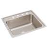 Lustertone Classic Stainless Steel 25" X 22" X 10-3/8" 4-Hole Single Bowl Drop-In Sink, DLR2522104