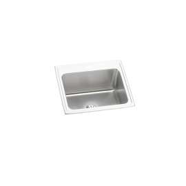 Lustertone Classic Stainless Steel 25" X 22" X 10-3/8" 1-Hole Single Bowl Drop-In Sink With Perfect Drain(R), DLR252210PD1