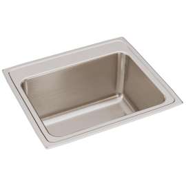Lustertone Classic Stainless Steel 25" X 22" X 12-1/8", 0-Hole Single Bowl Drop-In Sink, DLR2522120