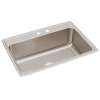 Lustertone Classic Stainless Steel 31" X 22" X 10-1/8" Mr2-Hole Single Bowl Drop-In Sink, DLR312210MR2