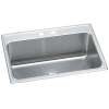 Lustertone Classic Stainless Steel 31" X 22" X 10-1/8" 2-Hole Single Bowl Drop-In Sink With Perfect Drain(R), DLR312210PD2