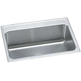 Lustertone Classic Stainless Steel 31" X 22" X 11-5/8", 0-Hole Single Bowl Drop-In Sink, DLR3122120