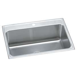 Lustertone Classic Stainless Steel 31" X 22" X 11-5/8" 1-Hole Single Bowl Drop-In Sink, DLR3122121