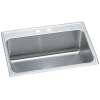 Lustertone Classic Stainless Steel 31" X 22" X 11-5/8" 2-Hole Single Bowl Drop-In Sink, DLR3122122